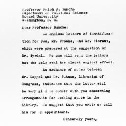 Letter from Charles Dollard...