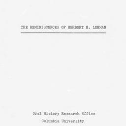 Reminiscences of Herbert He...