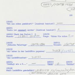 Western questionnaire, answ...