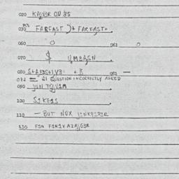 Eastern questionnaire, answ...