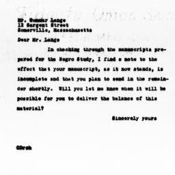 Letter from Charles Dollard...