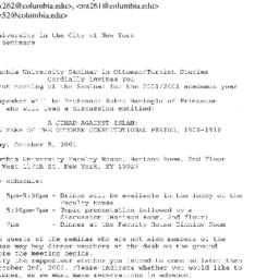 Announcements, 2001-10-05. ...