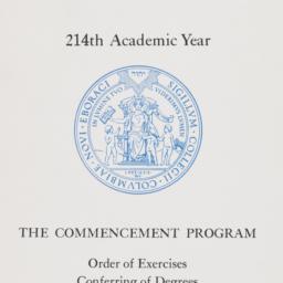 1968 commencement program