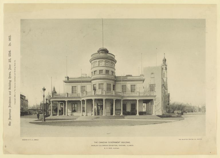 The Canadian Government Building. World's Columbian Exhibition, Chicago, Illinois. R. E. Edis, Architect