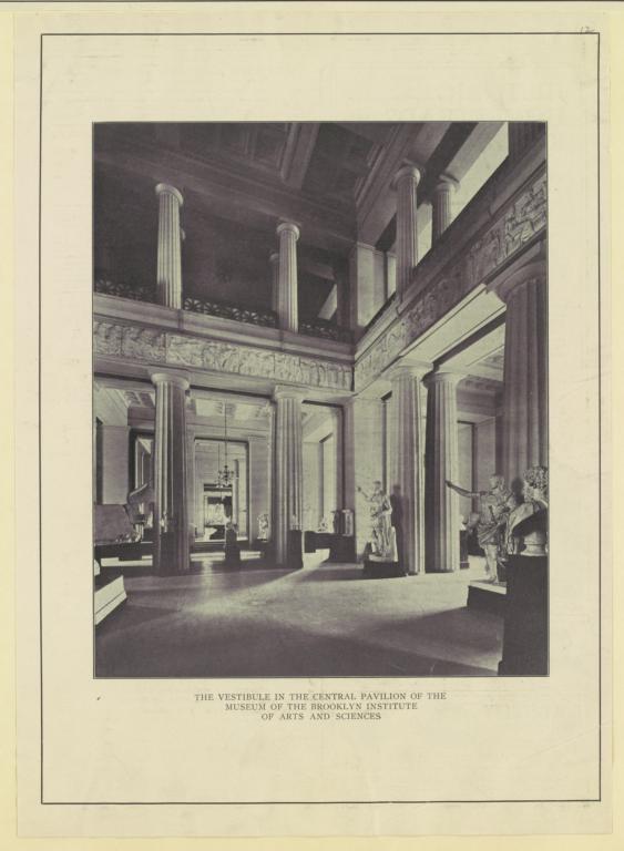 The Vestibule in the central pavilion of the Museum of the Brooklyn Institute of Arts and Sciences