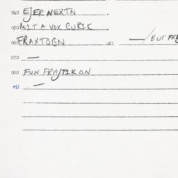 Eastern questionnaire, answ...