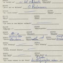 Western questionnaire, answ...