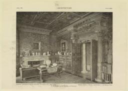 Plate XXXV. Library, Residence, Payne Whitney, 972 Fifth Ave., New York. McKim, Mead & White, Architects. F. B. Johnston, Photo. T. D. Wadelton, Interior Decorations and Woodwork