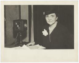 Frances Perkins and NBC microphone