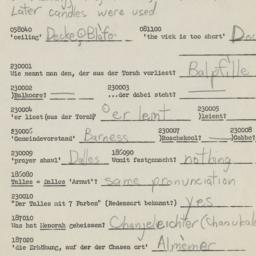 Western questionnaire, answ...