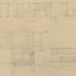Section, interior casework ...