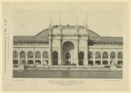 Southern Central Porch of the Manufactures Building. World's Columbian Exhibition, Jackson Park, Chicago, Illinois. George B. Post, Architect