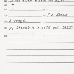 Eastern questionnaire, answ...