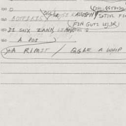Eastern questionnaire, answ...