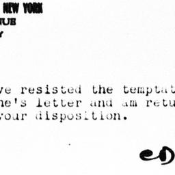 Note from Charles Dollard t...
