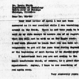 Letter from Gunnar Myrdal t...