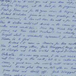 Letter to Tharchin about hi...