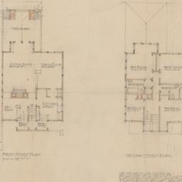 First, second floor plans
