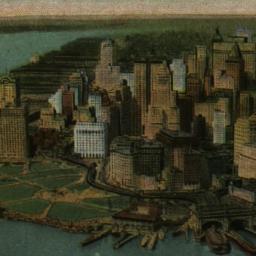 Airplane View of Manhattan ...