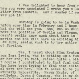 Letter from Sinclair Lewis ...