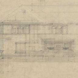 Front elevation and sketch ...