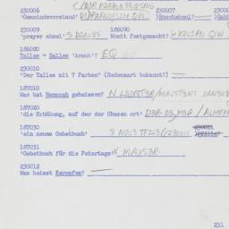 Western questionnaire, answ...