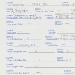 Western questionnaire, answ...
