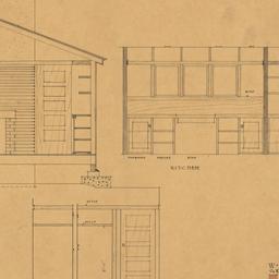 Living room elevation, cabi...