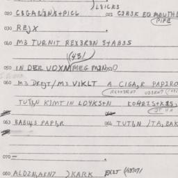 Eastern questionnaire, answ...
