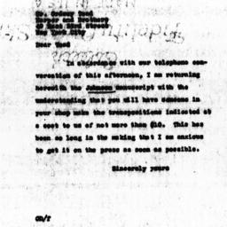 Letter from Charles Dollard...