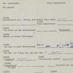 Western questionnaire, answ...