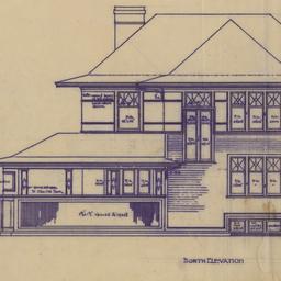 East, north elevations