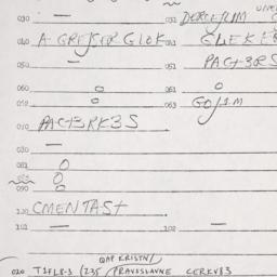 Eastern questionnaire, answ...