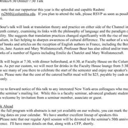 Announcements, 2013-09-12. ...