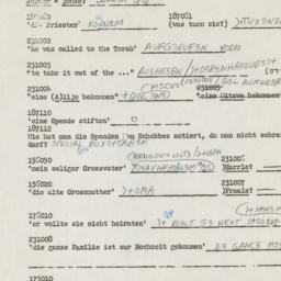 Western questionnaire, answ...