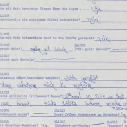 Western questionnaire, answ...