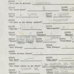 Western questionnaire, answ...