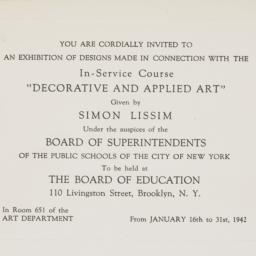 Invitation to an exhibition...