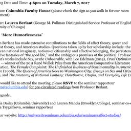 Announcements, 2017-03-07. ...