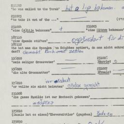 Western questionnaire, answ...