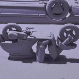 Model, detail of upside dow...