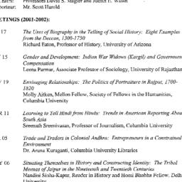 Schedules, South Asia, semi...