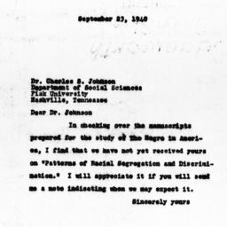 Letter from Rowena S. Hadse...