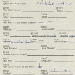 Western questionnaire, answ...