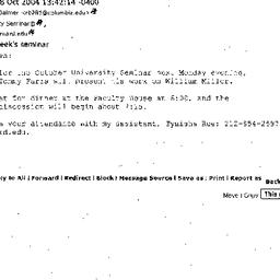 Announcements, 2004-10-25. ...