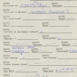 Western questionnaire, answ...