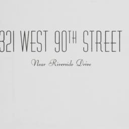 321 West 90th Street