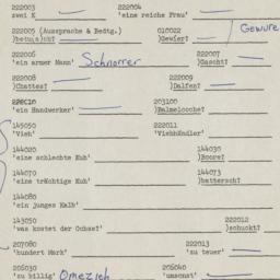Western questionnaire, answ...