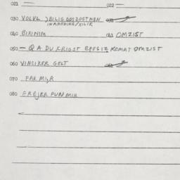 Eastern questionnaire, answ...