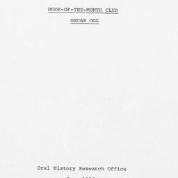 Reminiscences of Oscar Ogg,...